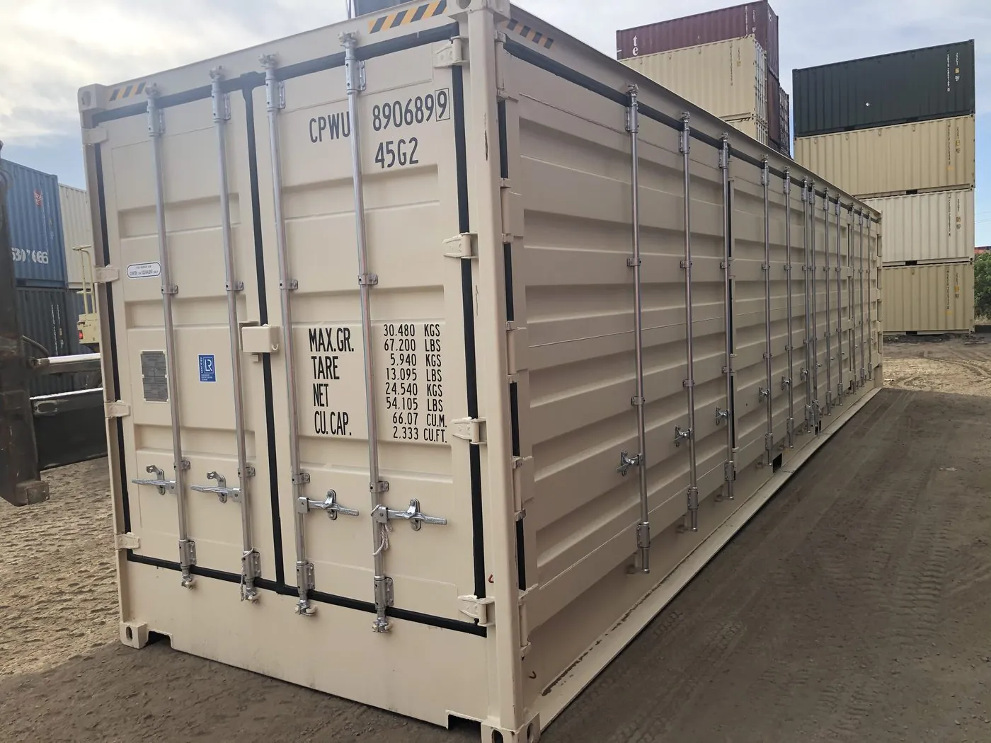 Side Opening container — doors